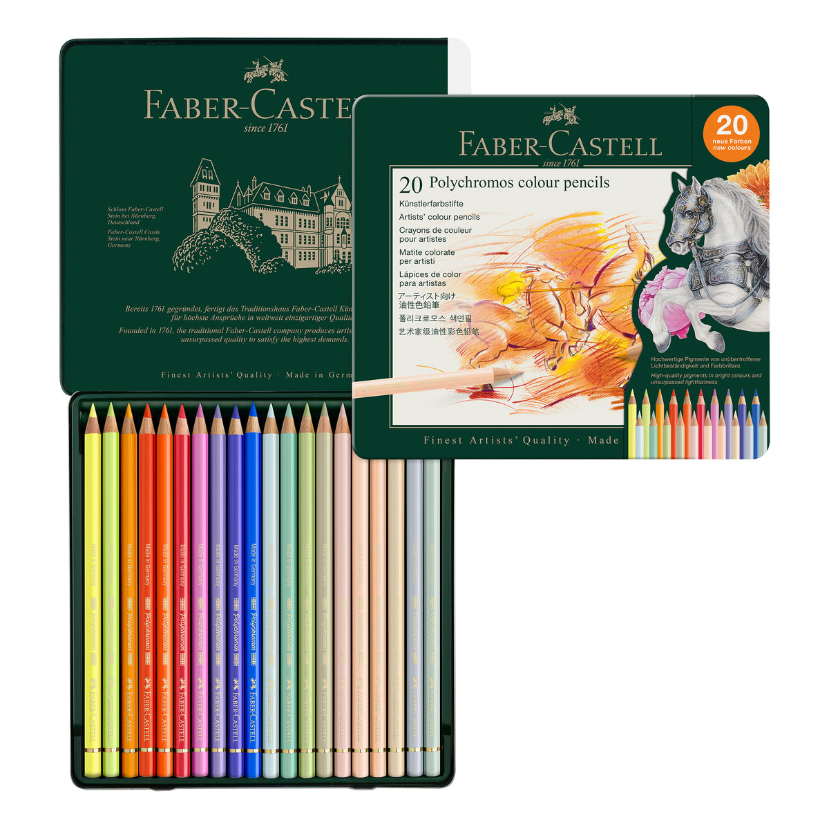 Faber-Castell Polychromos Colour Pencil Tin 20