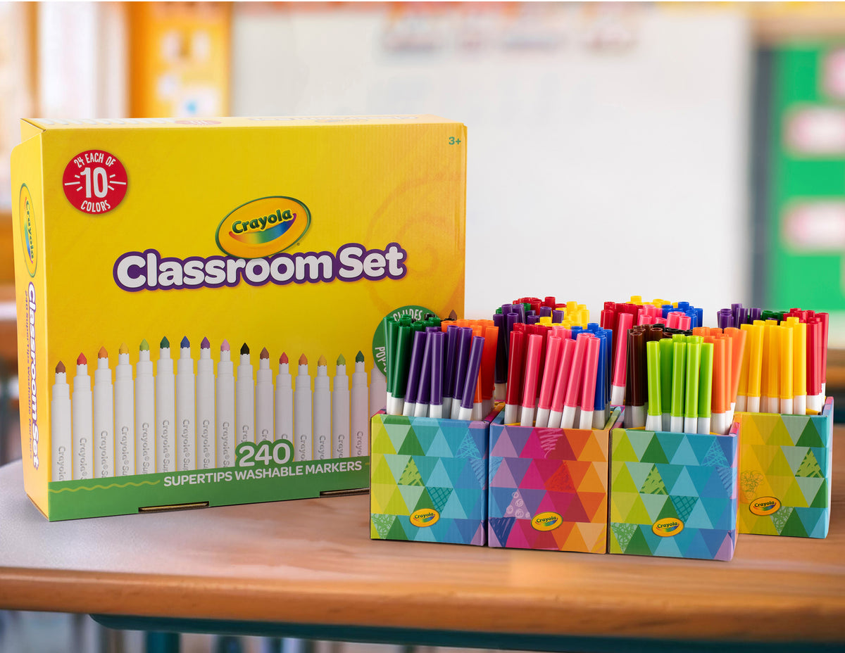 Crayola Supertips Washable Markers Classroom Set 240