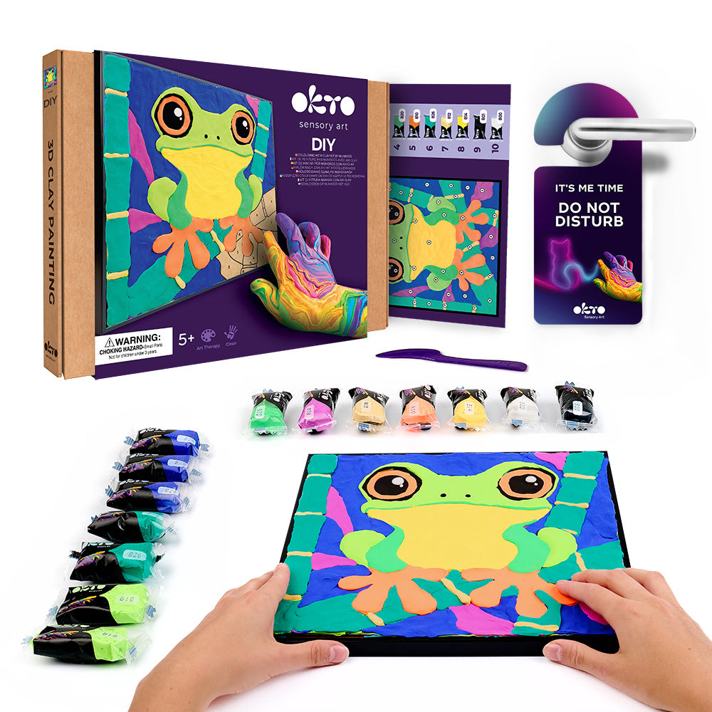 Okto Colouring Clay By Numbers Frog