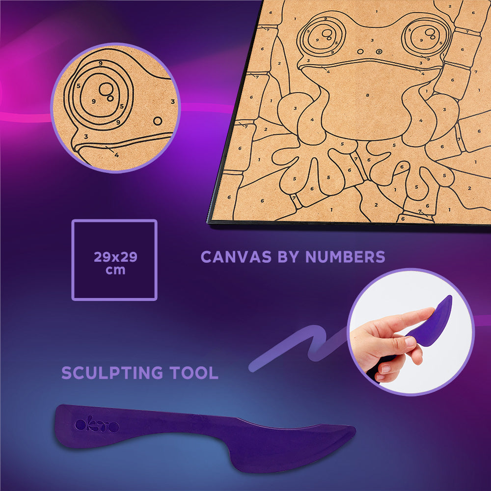 Okto Colouring Clay By Numbers Frog