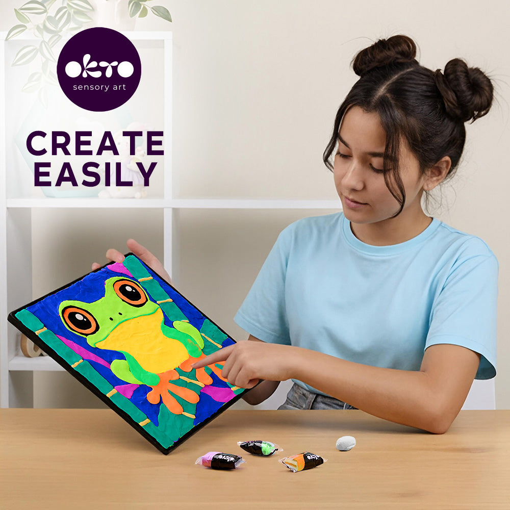 Okto Colouring Clay By Numbers Frog