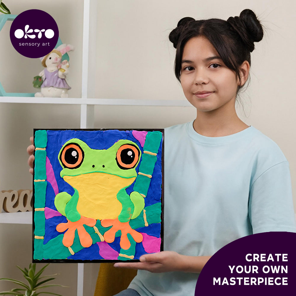 Okto Colouring Clay By Numbers Frog