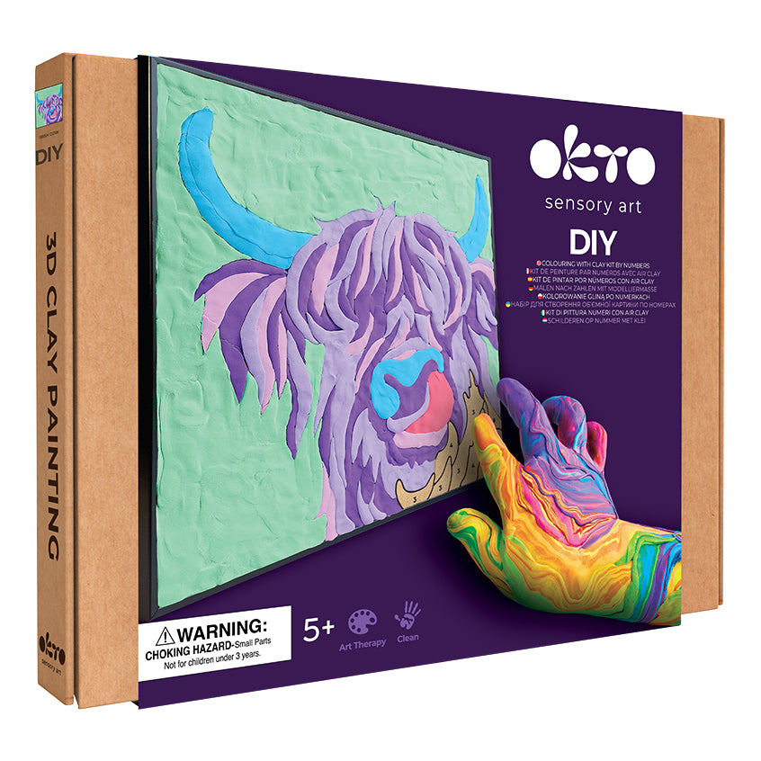 Okto Colouring Clay By Numbers Irish Cow