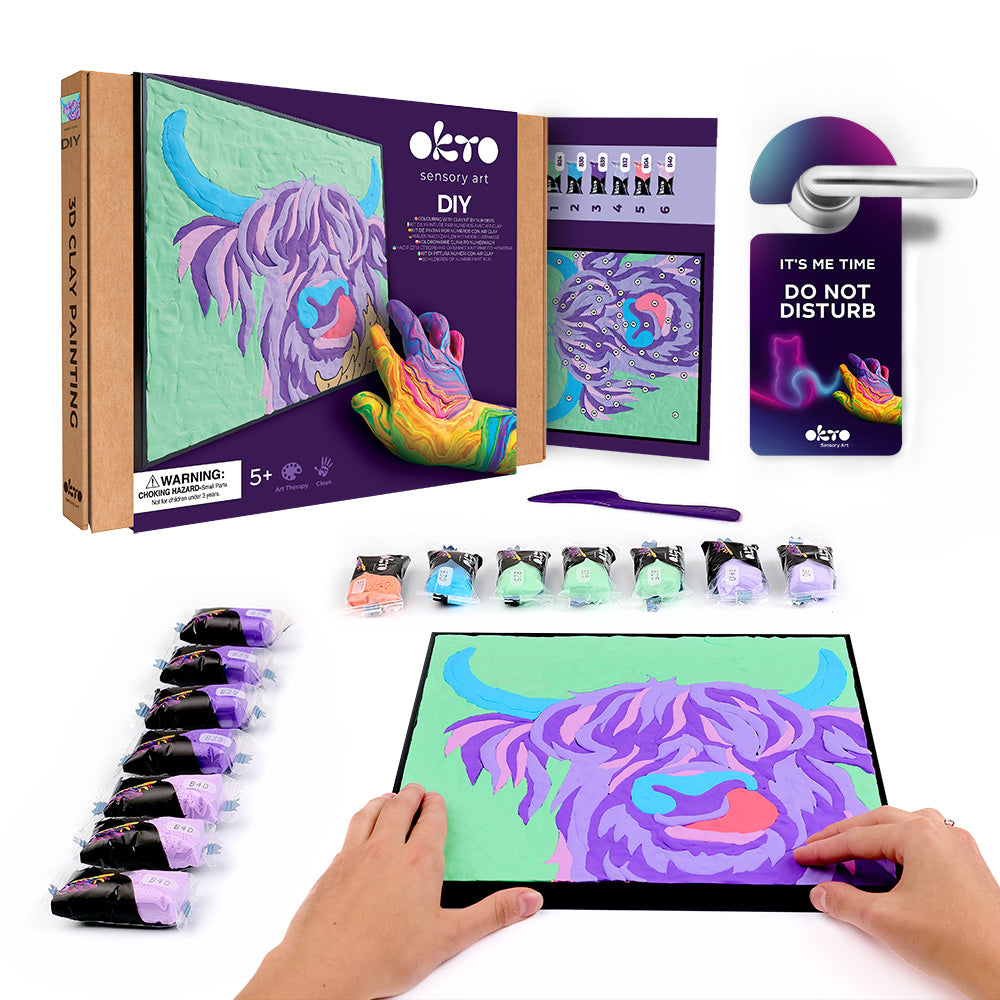 Okto Colouring Clay By Numbers Irish Cow