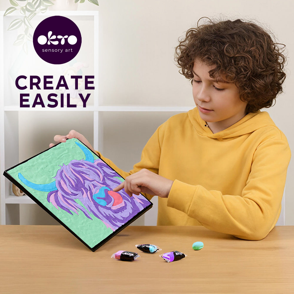 Okto Colouring Clay By Numbers Irish Cow