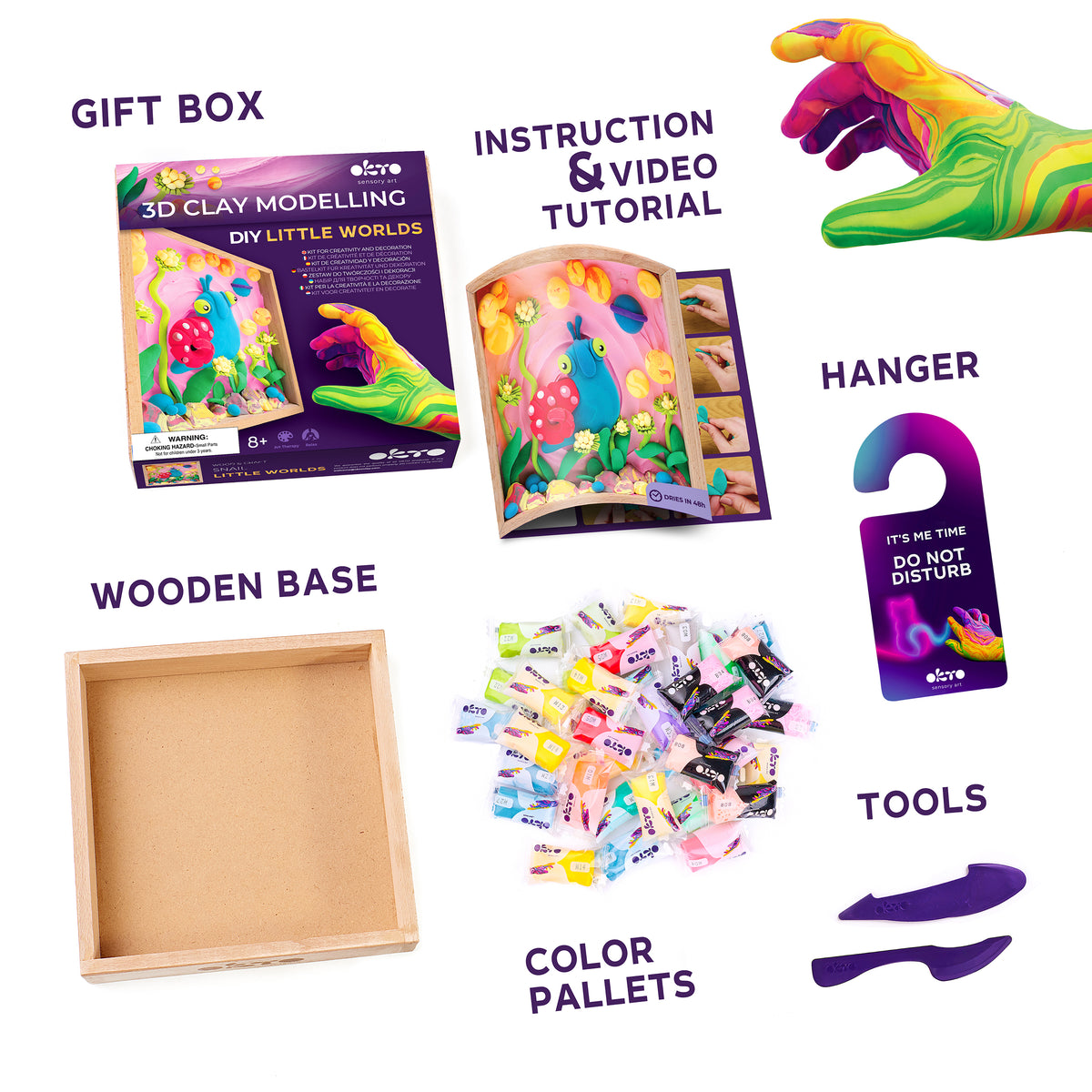 Okto Wood & Craft DIY Little Worlds Kids Kit Snail