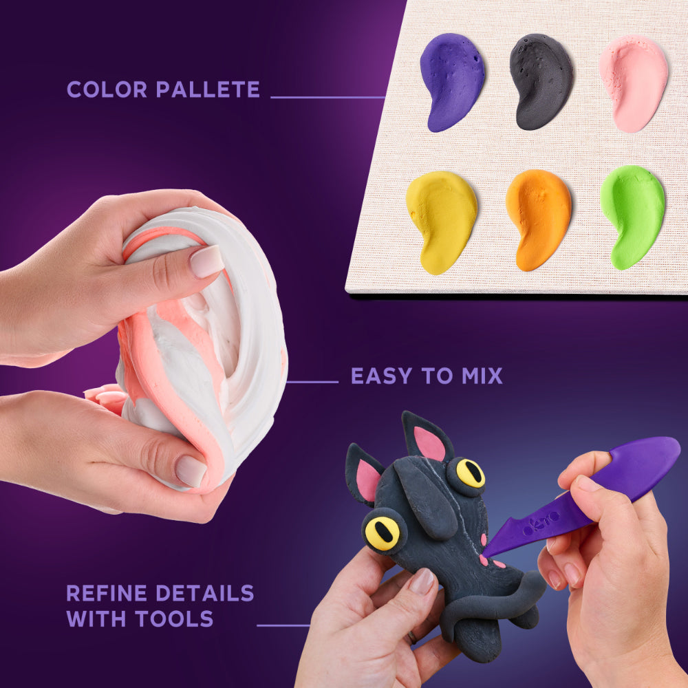 Okto Wood & Craft DIY Little Worlds Kids Kit Ghost Cat
