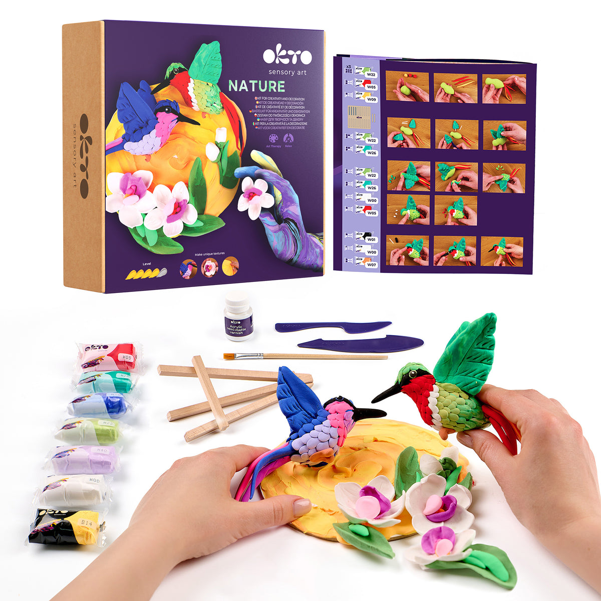 Okto 3D Picture Nature Round Kit Hummingbirds