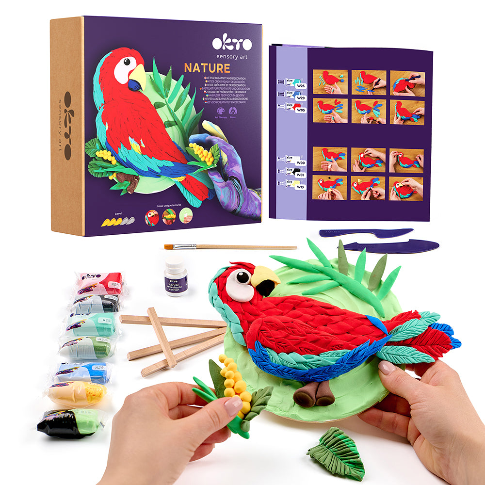 Okto 3D Picture Nature Round Kit Macaw