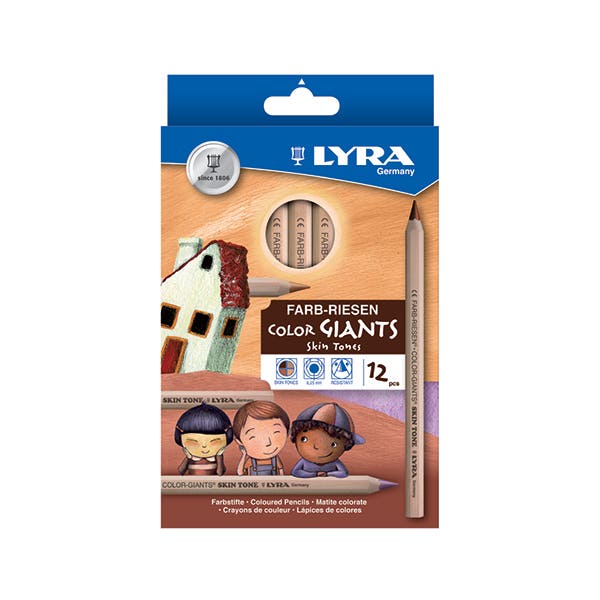 Lyra Giant Skin Tone Pencils Set 12