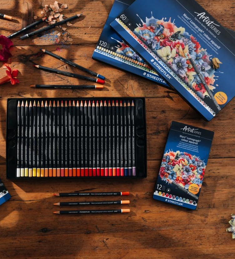25% OFF STAEDTLER Mars Lumograph Colour Aquarell Pencil Tins