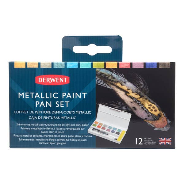 Derwent Metallic Watercolour Paint Pan Set