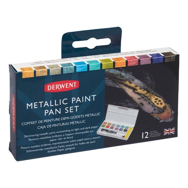 Derwent Metallic Watercolour Paint Pan Set