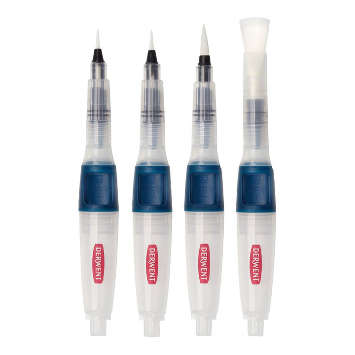 Derwent Push Button Waterbrush Set 4