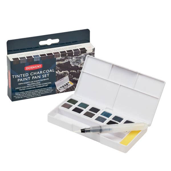 Derwent Tinted Charcoal Paint Pan Set