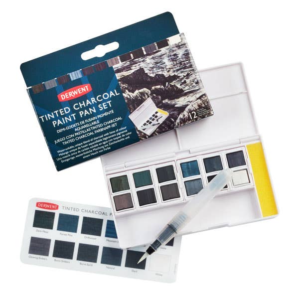 Derwent Tinted Charcoal Paint Pan Set