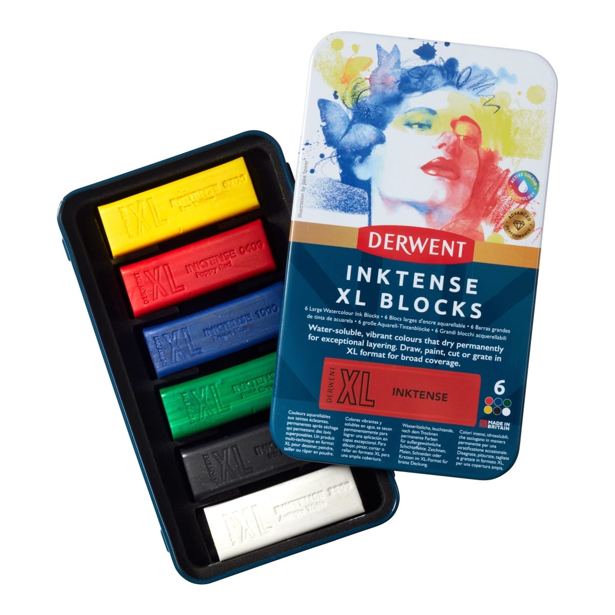 Derwent XL Inktense Block Tin Sets