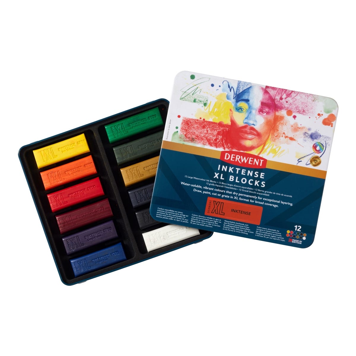 Derwent XL Inktense Block Tin Sets
