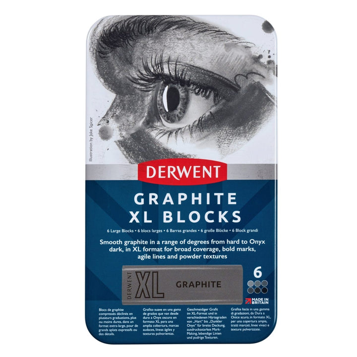 Derwent XL Graphite Block Tin Set 6