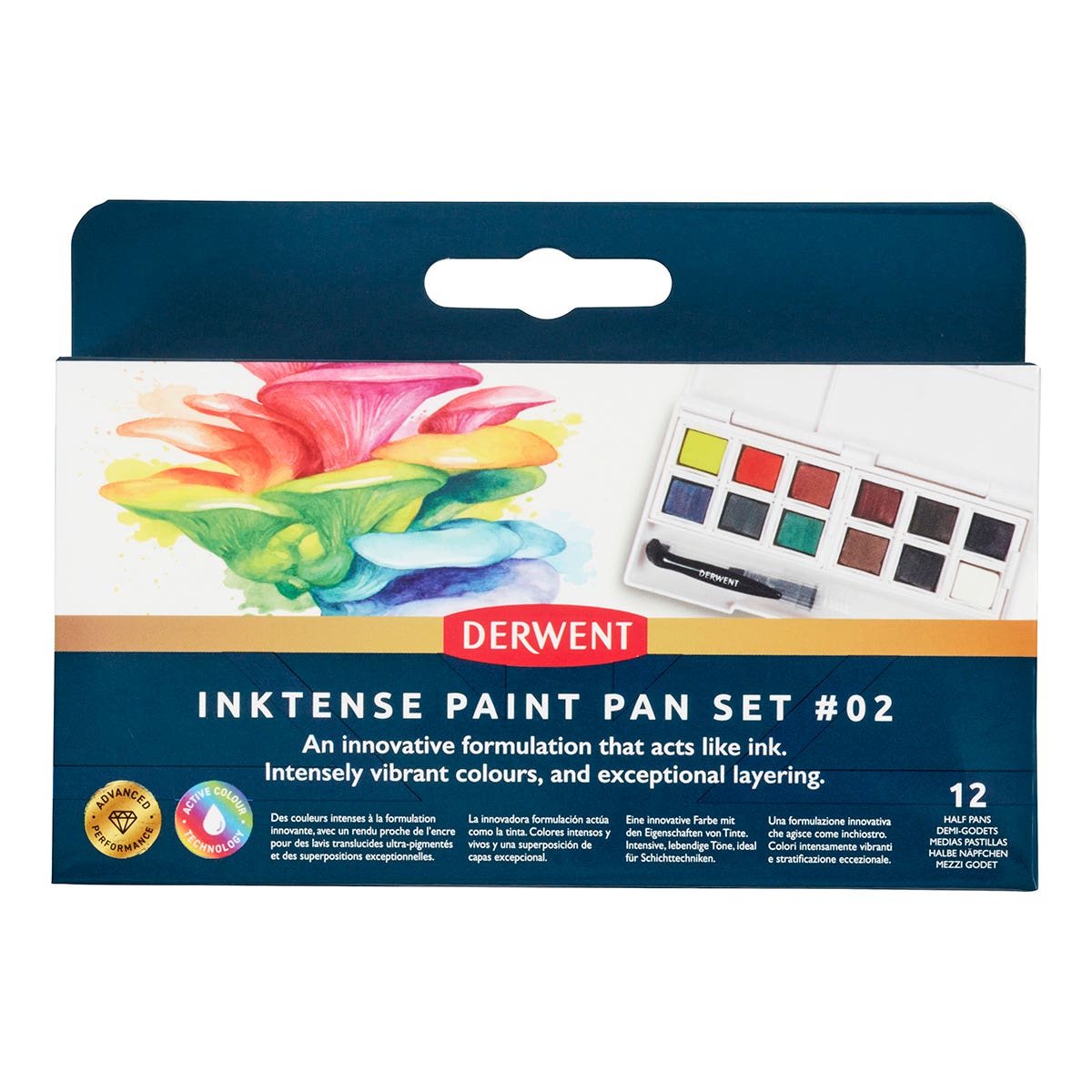 Derwent Inktense Paint Pan Set 12