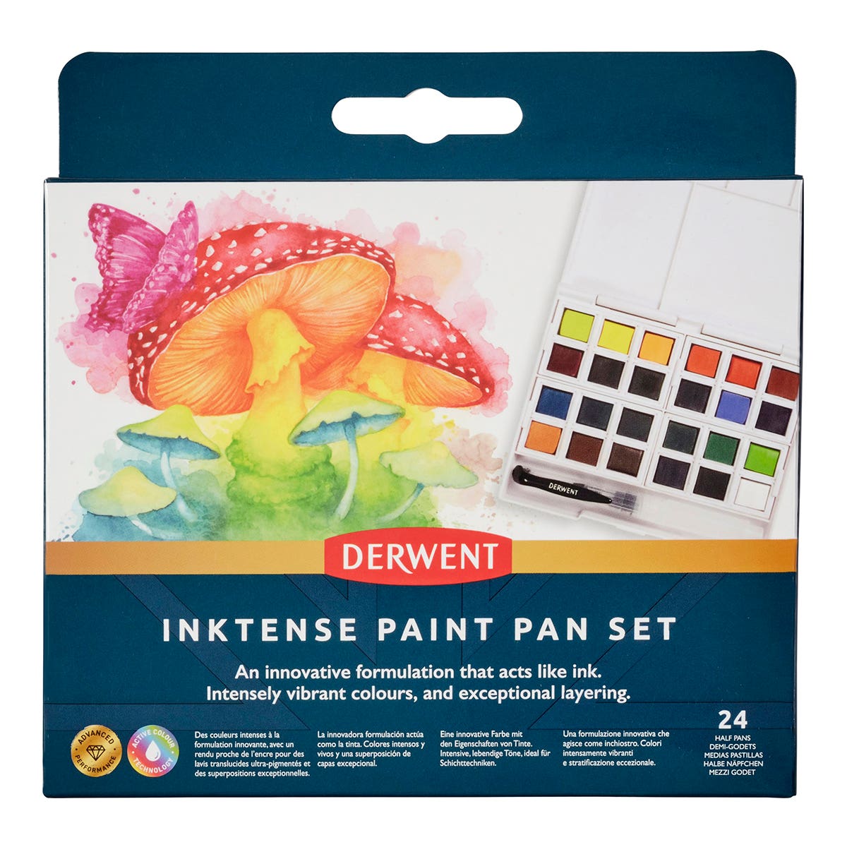 Derwent Inktense Paint Pan Set 24