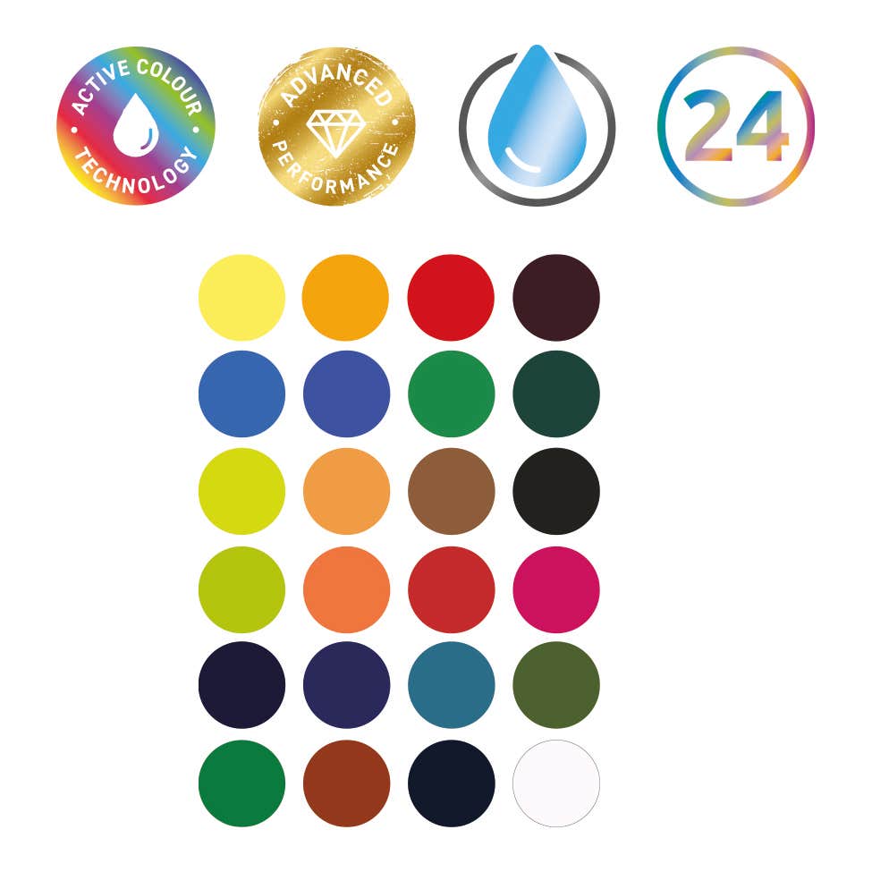 Derwent Inktense Paint Pan Set 24