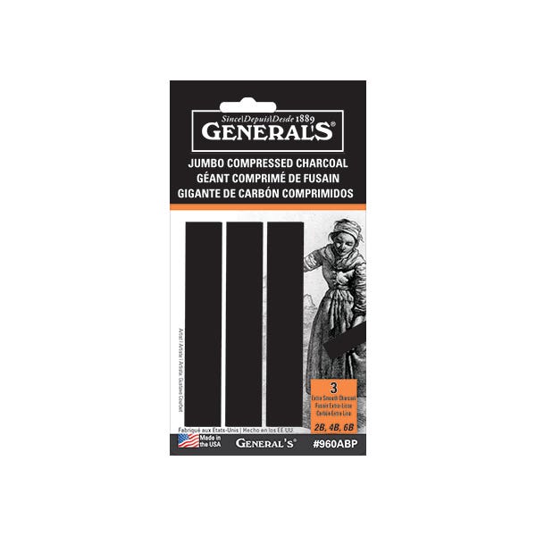 General's Compressed Jumbo Charcoal Sticks Set