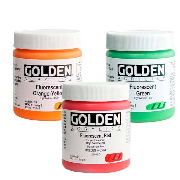 GOLDEN Fluorescent Acrylic Paints 118ml