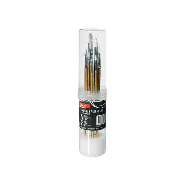 Jasart 12 Piece Long Handle Brush Tube