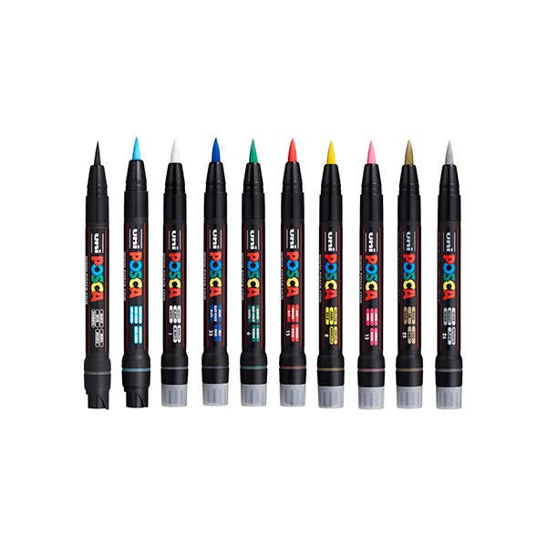 Posca Marker Brush (PCF-350) Set 10