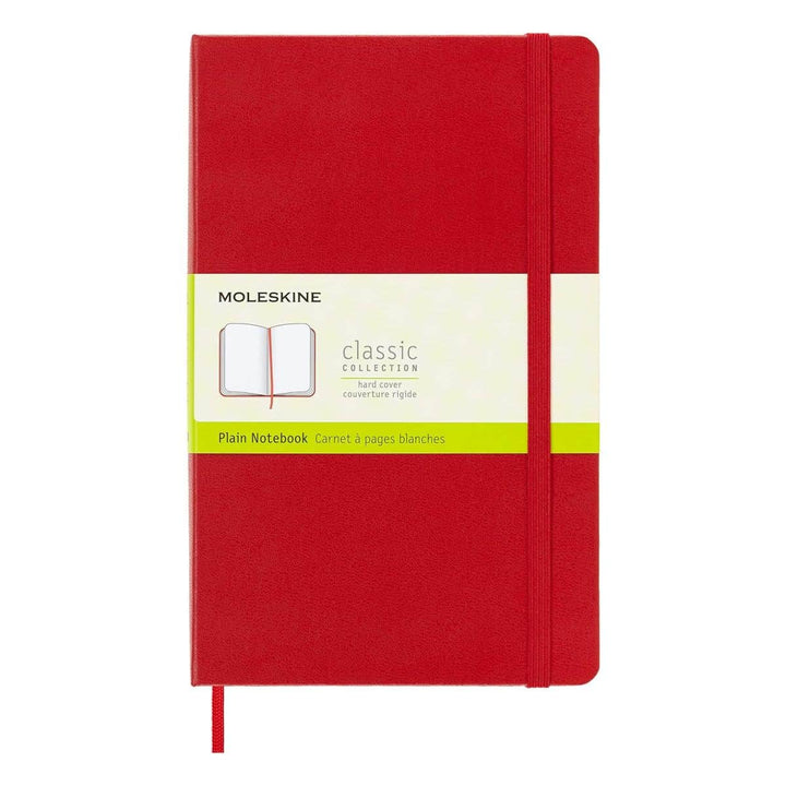 Moleskine Classic Hard Cover Red Plain Notebook