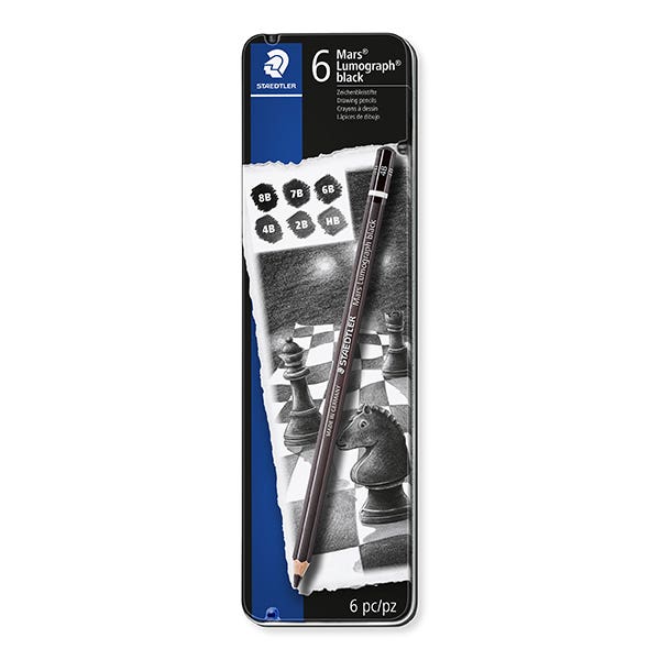 STAEDTLER Mars Lumograph Black Pencil Set 6