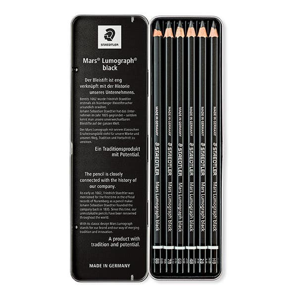 STAEDTLER Mars Lumograph Black Pencil Set 6