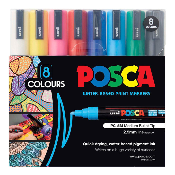 Posca Marker Medium (PC-5M) Sets of 8