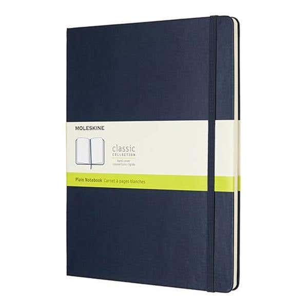 Moleskine Classic Hard Cover Blue Plain Notebook