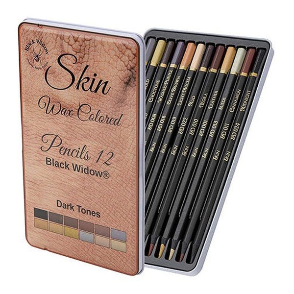 Black Widow Colour Pencil Skin Tone Sets