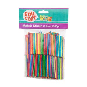 EDUcraft Match Sticks Coloured Pack 1000