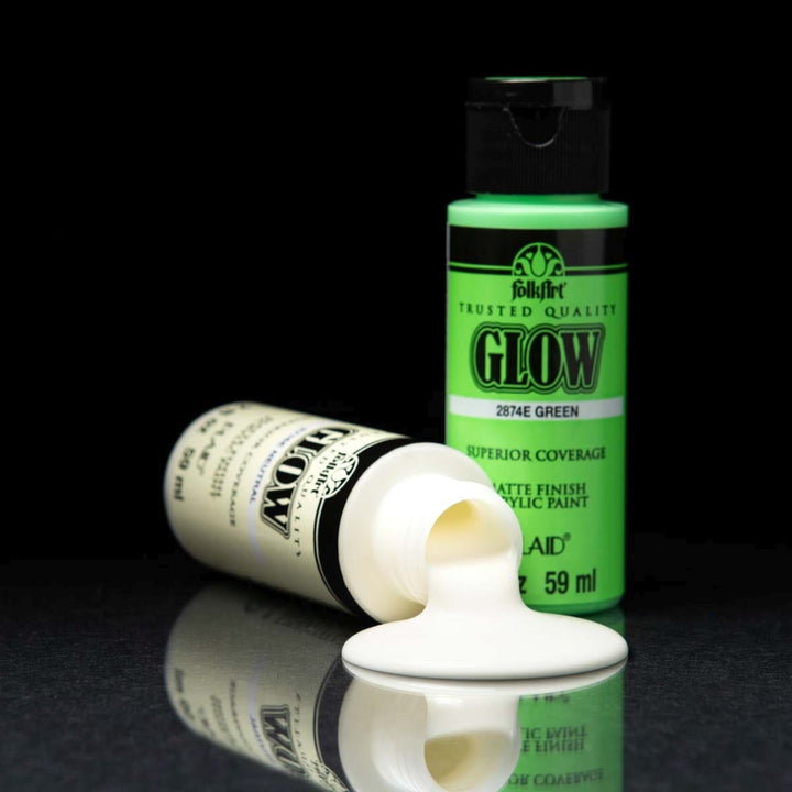 FolkArt Glow In The Dark Acrylic Paints 59ml