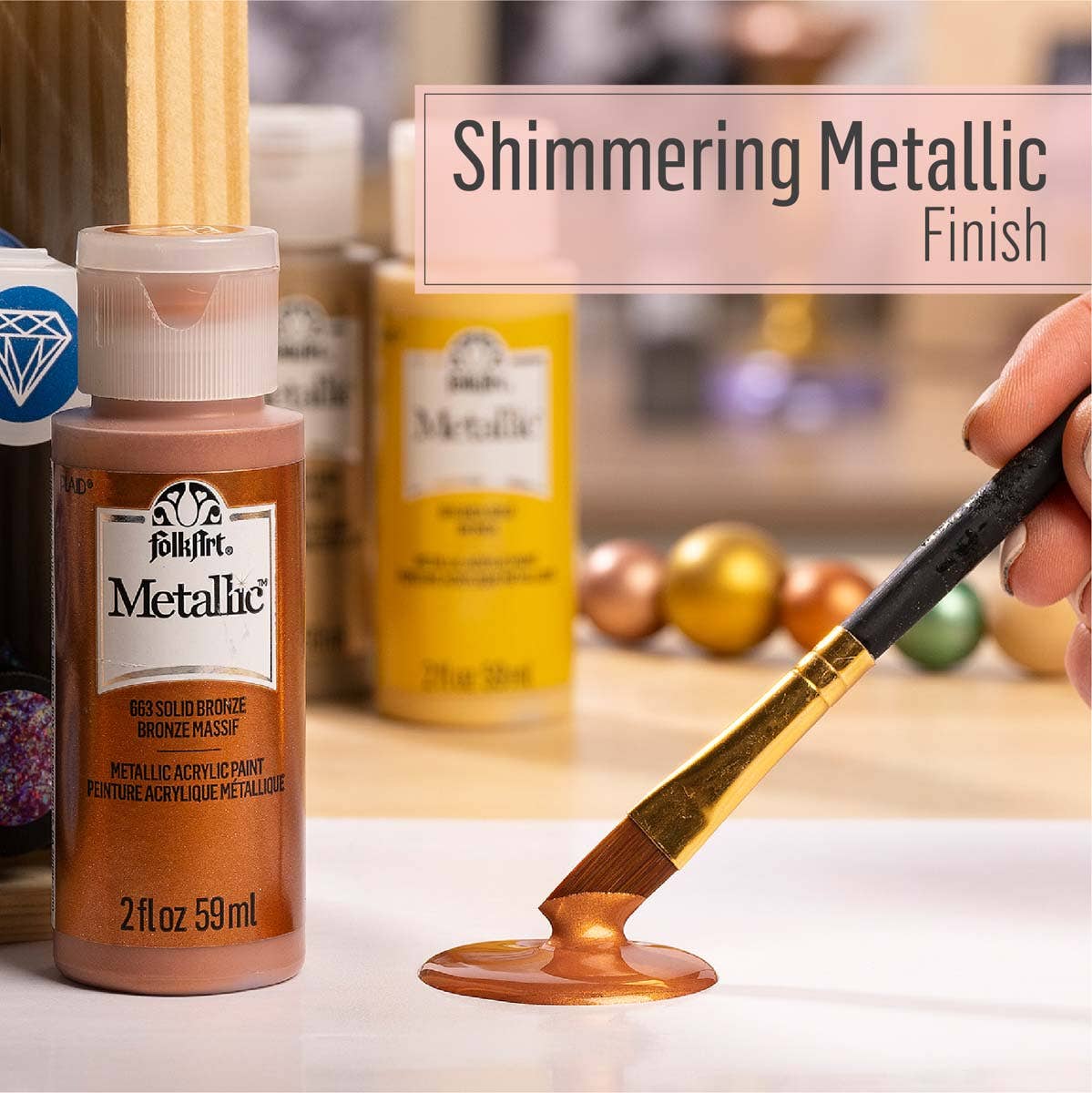 FolkArt Metallic Acrylic Paints 59ml