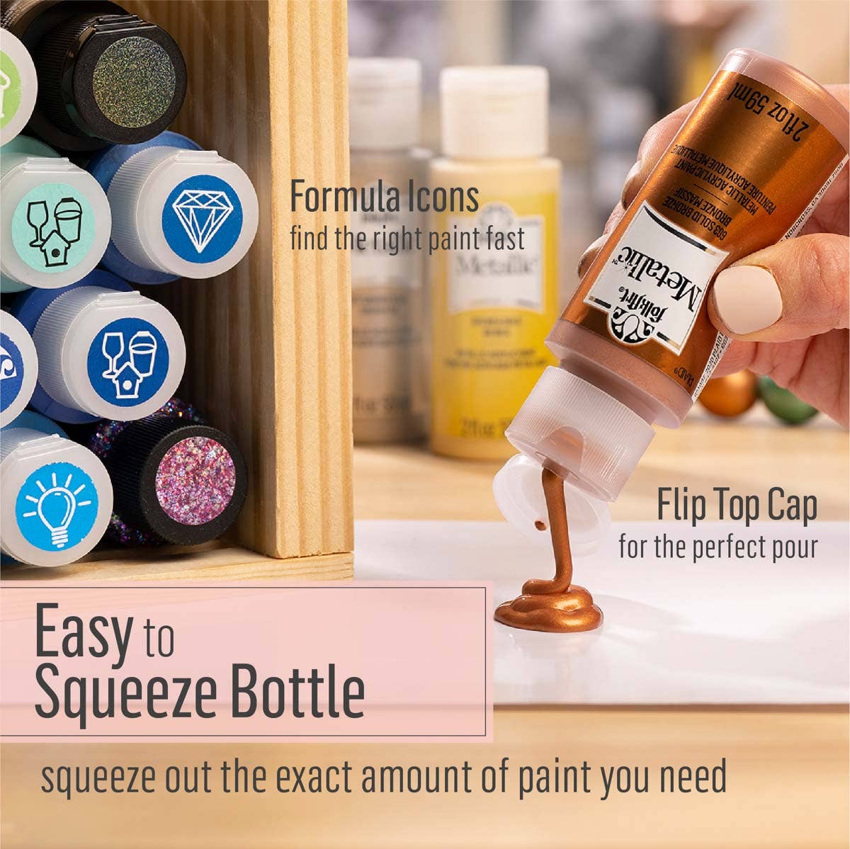 FolkArt Metallic Acrylic Paints 59ml