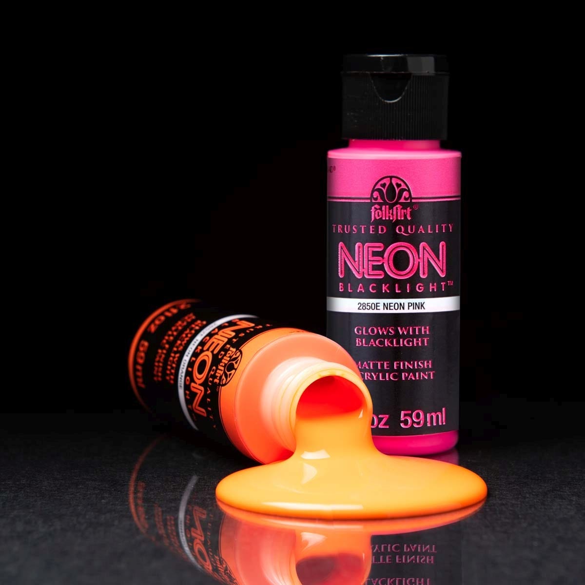 FolkArt Neon Blacklight Acrylic Paints 59ml