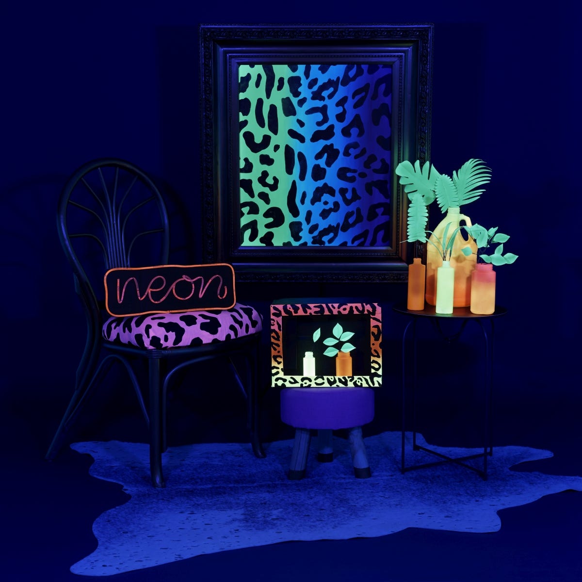 FolkArt Neon Blacklight Acrylic Paints 59ml
