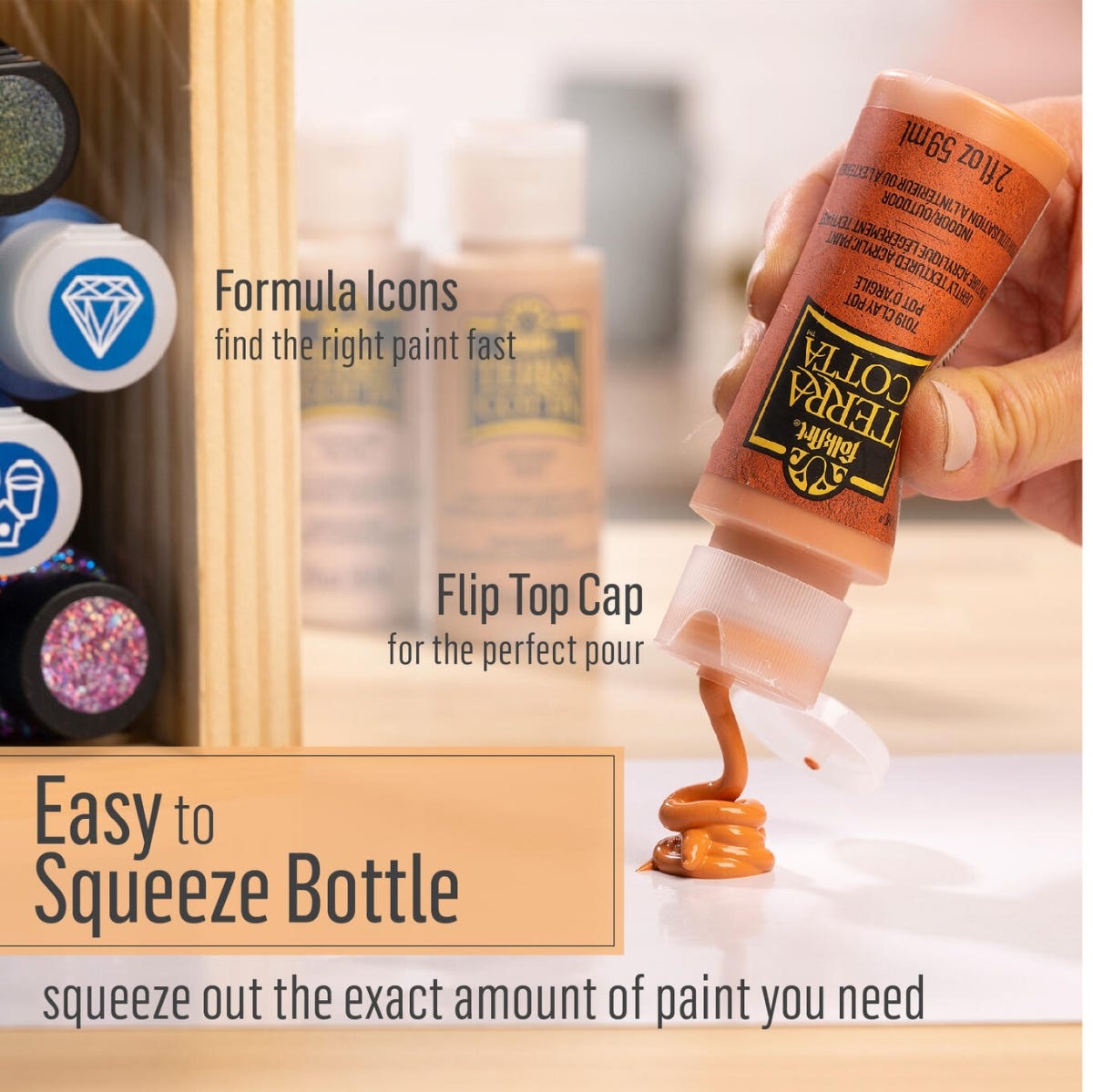 FolkArt Terracotta Texture Acrylic Paints 59ml