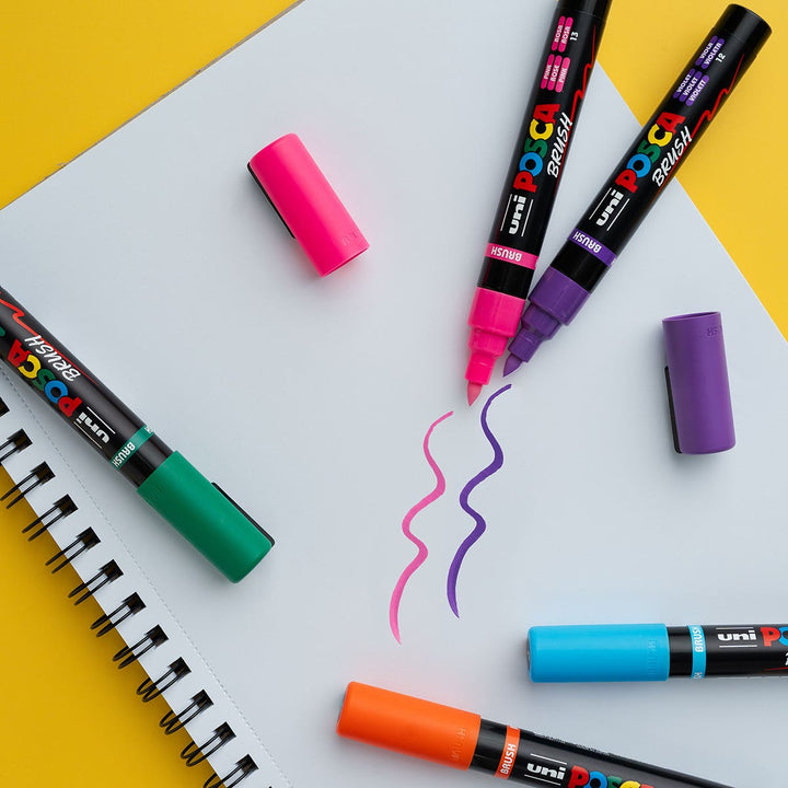 Posca Marker Medium Brush (PC-5BR) Set 16