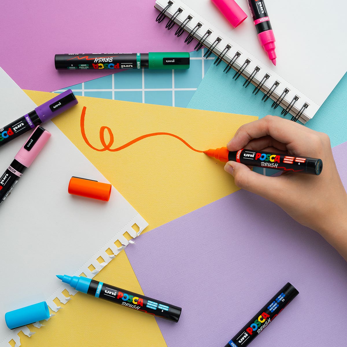 Posca Marker Medium Brush (PC-5BR) Set 16