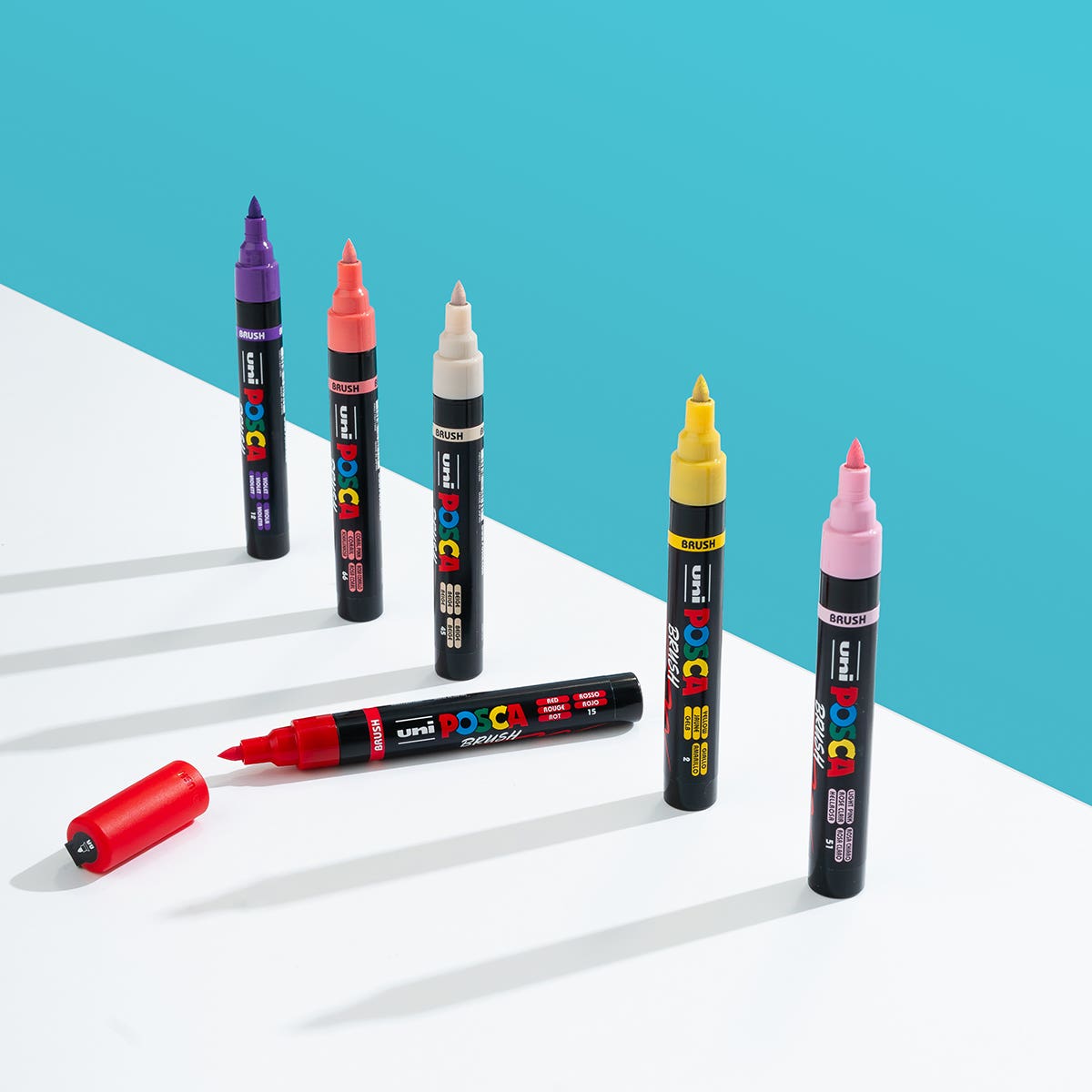 Posca Marker Medium Brush (PC-5BR) Set 16