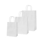 Twisted Handle White Bags