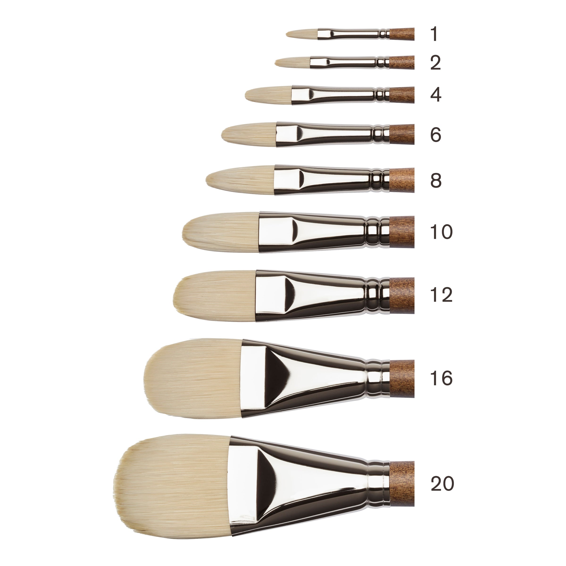 Winsor & Newton Artists' Oil Synthetic Hog Filbert Brushes