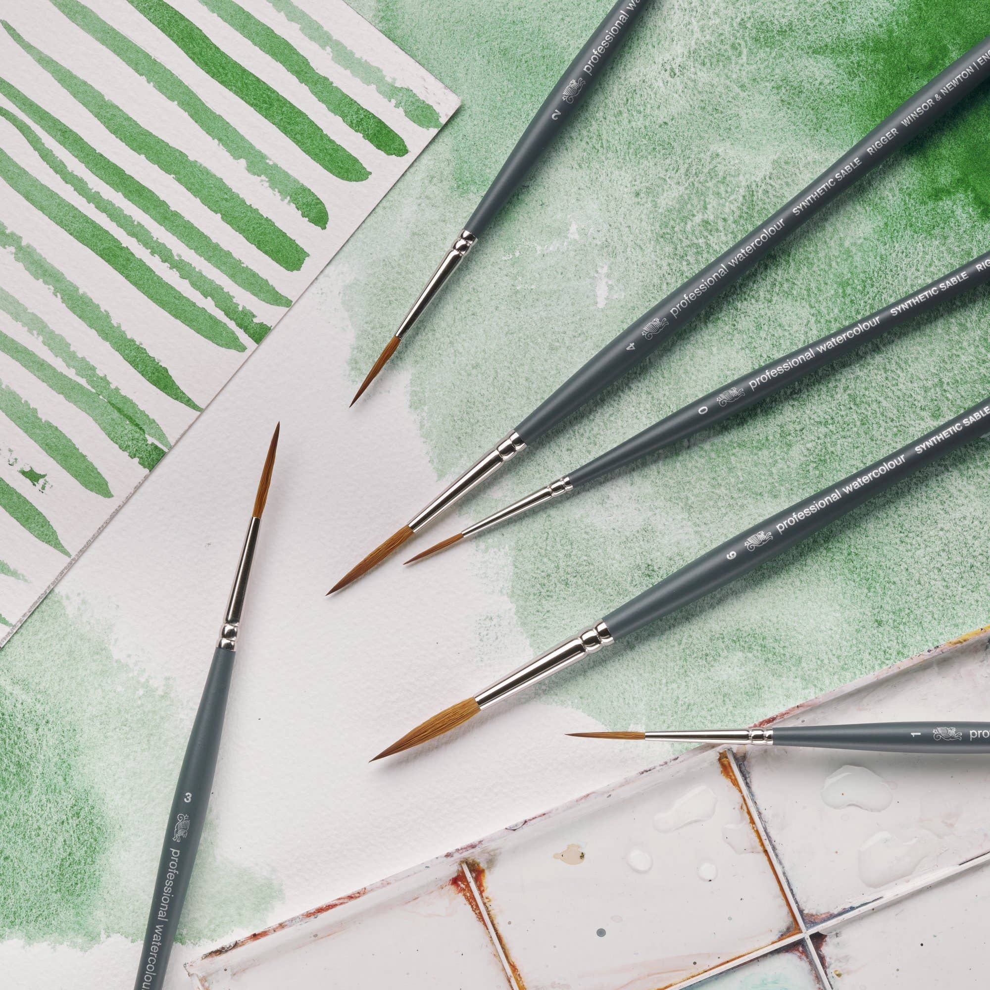 Winsor & Newton Professional Watercolour Synthetic Sable Rigger Brushes