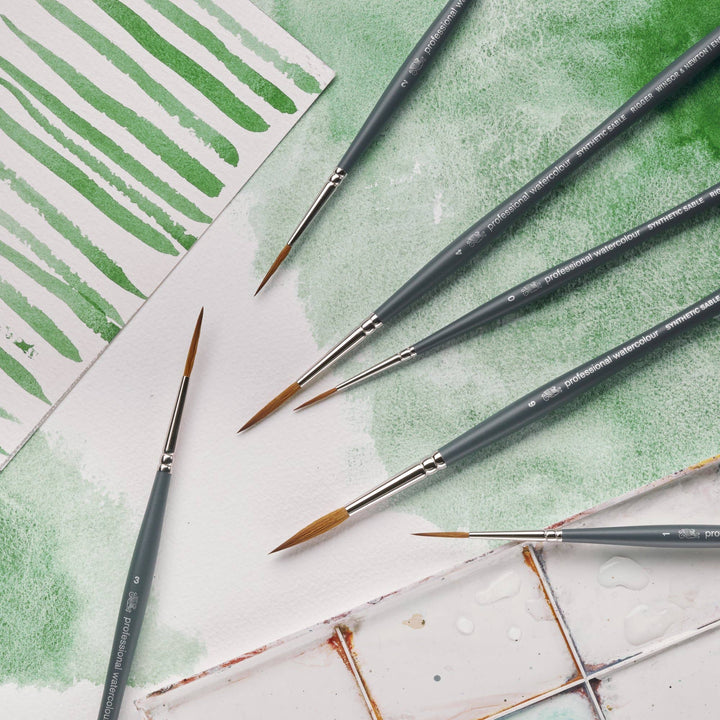 Winsor & Newton Professional Watercolour Synthetic Sable Rigger Brushes